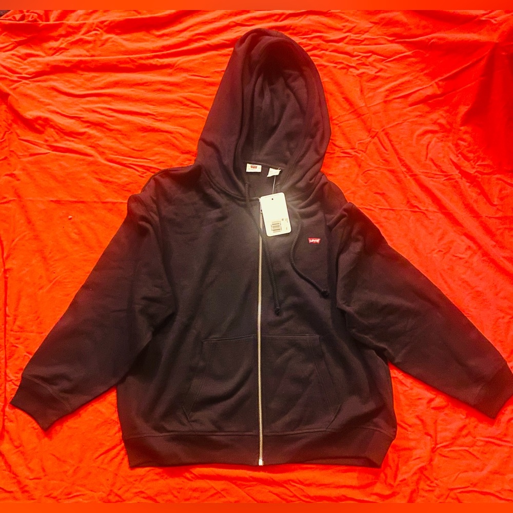 Levis Women Black Zipper Hoodie|XXL| NWT